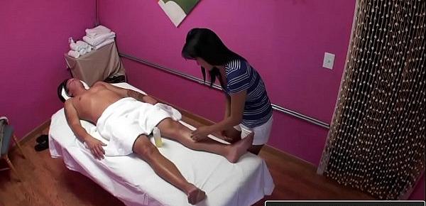  Asian (Angelina Chung) gives some Joyful Jerking after massage - Reality Kings